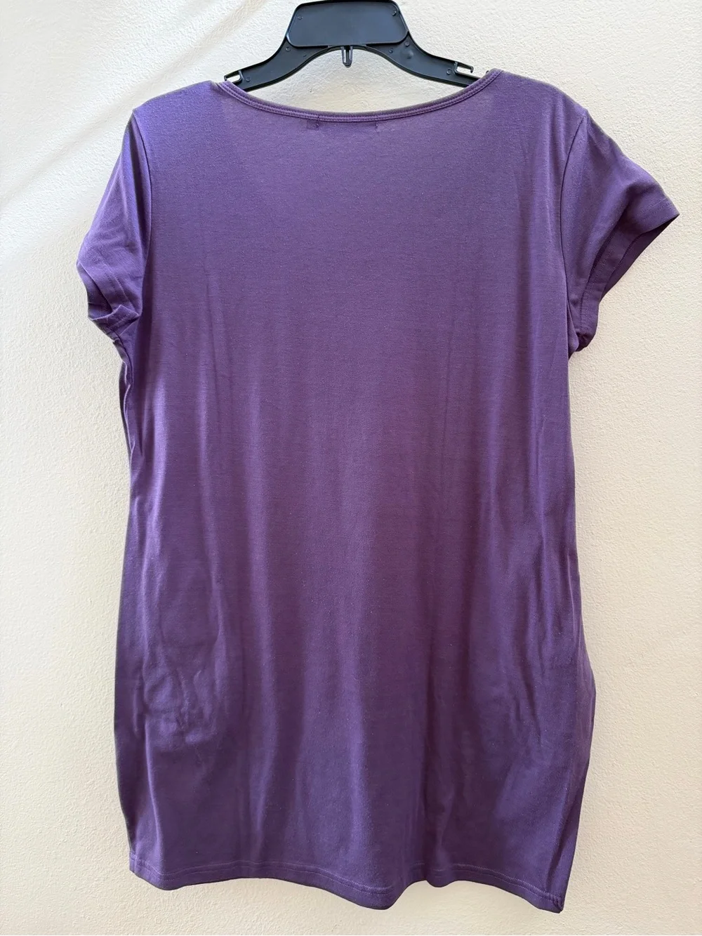 Preloved Allegra K Purple Cat Graphic Tee With Two Side Pockets Size Large